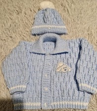 Baby Boy's Blue Hand Knitted