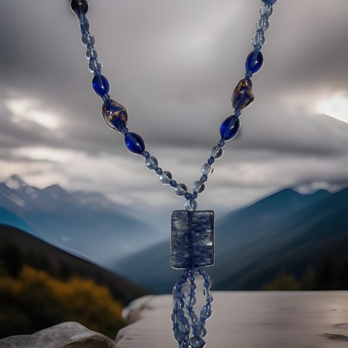 Vintage blue glass crystal - vintage,