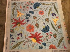 Completed Ehrman needlepoint tapestry Caprice Blue