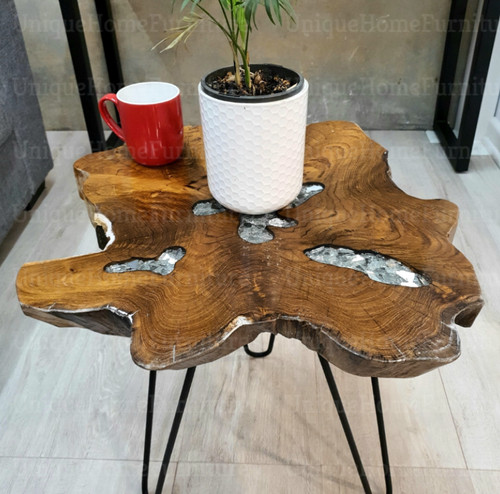 Industrial side table rustic - table,