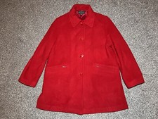 Blarney Woollen Mills Ireland Cashmere Wool Blend Red Sz UK 14 Coat Jacket Women