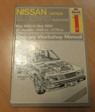 Haynes manual Nissan/Datsun Bluebird 160B & 180B 1980 to 84 Saloon coupe estate 