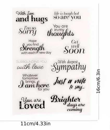 Clear stamps sympathy silicone - stamps,