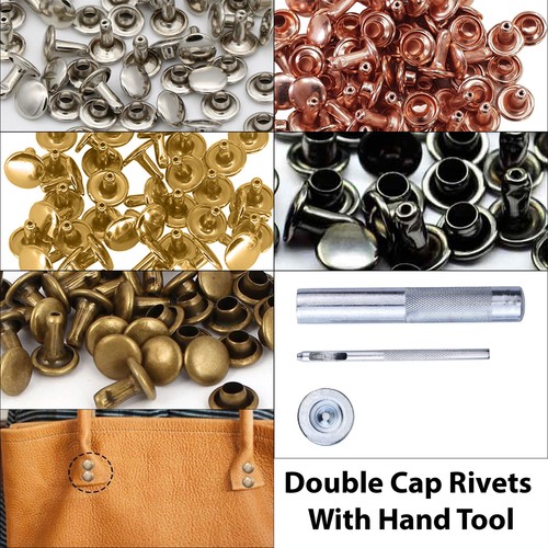 Double cap rivets hand - hand, fixing
