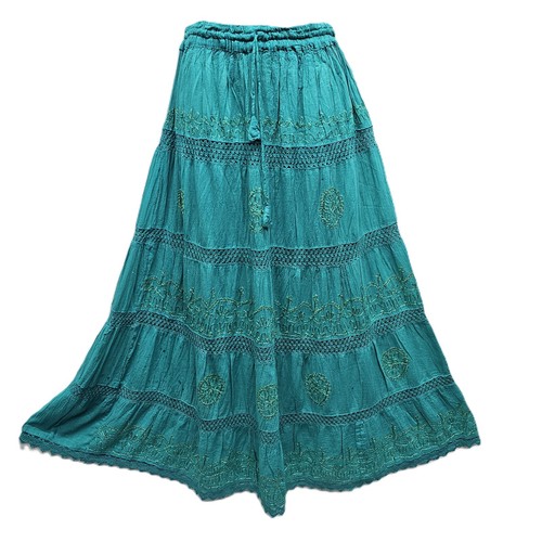 Cotton maxi skirt bohemian - skirt,