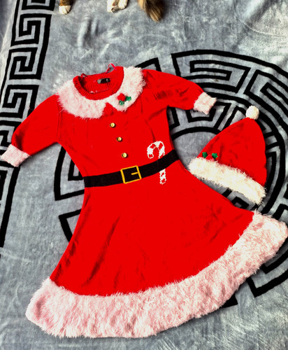 Mrs claus santa dress - dress, hat