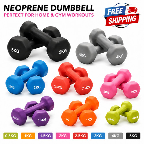 New neoprene dumbbell hex home - dumbbell,