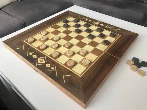 Large vintage inlaid wood - vintage,