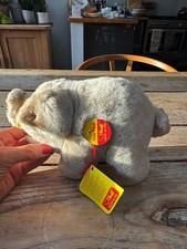 Wonderful Collectable STEIFF Plush Cosy Piggy Pig 22 cm, Gold Button Yellow Tag