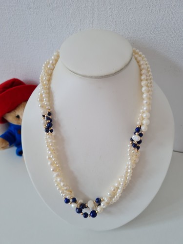 Vintage seed pearl lapis - vintage,