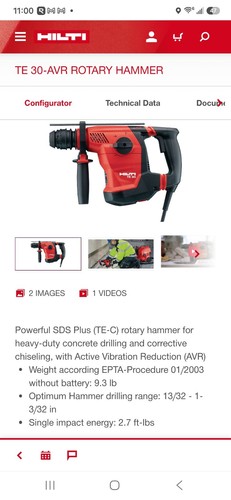 Hilti avr 120v corded - avr,