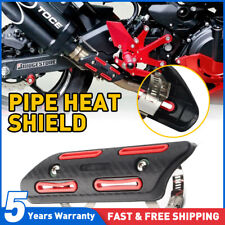 Motorcycle Exhaust Muffler Pipe Heat Shield Cover Heel Guard Red Anti-Scalding