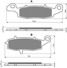 Brake Disc Pads Front R/H Goldfren for 2003 Suzuki VL 1500 K3 Intruder