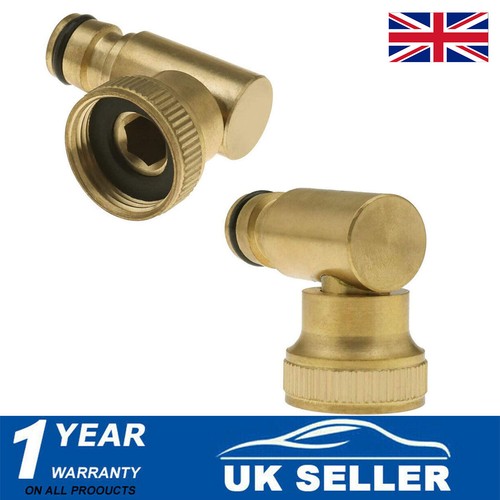 Brass swivel elbow - brass, water