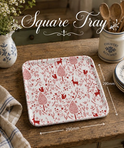 Melamine square tray design - in,