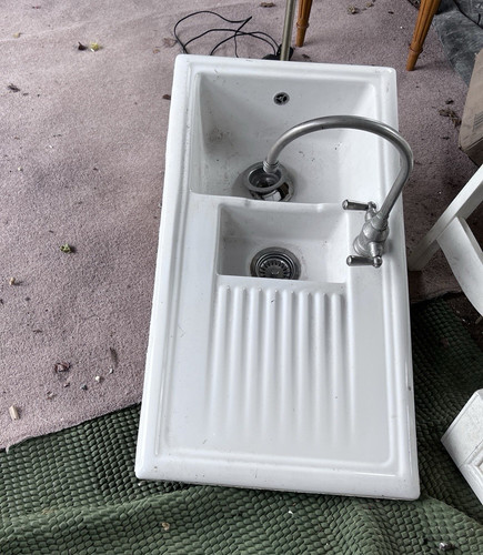 White gloss ceramic inset - white,