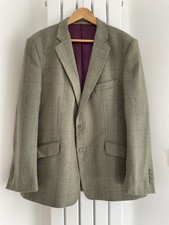 BNNT men’s MAGEE green country check tweed SB jacket, 46S