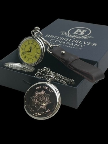 Fire service pocket watch - fire,