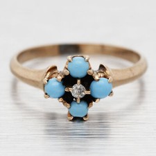 Antique Art Deco Four Stone