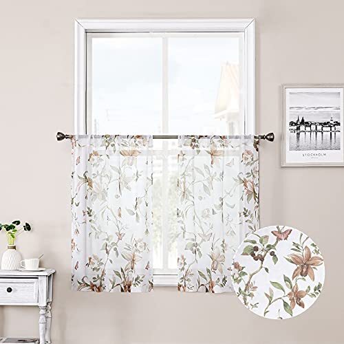 Floral short sheer tier - short,