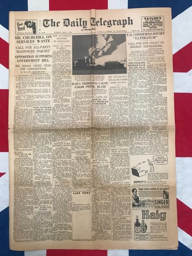 April 1947 newspaper haifa - newspaper,