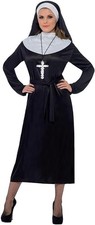 Nun Costume for Women Black