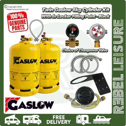 Twin gaslow 6kg cylinder kit - 6kg,