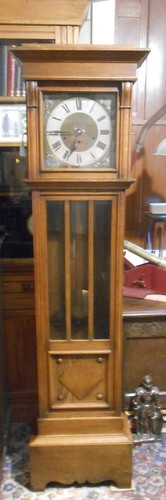 Antique oak longcase clock - antique,