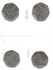 50p Peter Rabbit 2017 Set of four coins  Tom Kitten Fisher Ben. Bunny Tales of P