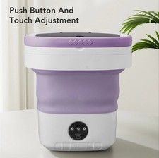 7.5L Mini Portable Bucket Washer Foldable Washing Machine With Soft Sp 8924 AA