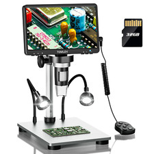 TOMLOV DM9/DM9 Max 12MP/20MP Coin Microscope HD IPS Digital Microscope 10 LED