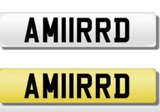 AM11 RRD Private Number Plate Personalized Amir Amar Amy DVLA Reg Arab Indian