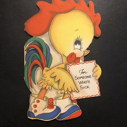 Vintage get well card - card, adorable