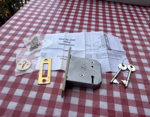 Union lever mortice deadlock - 3-lever,