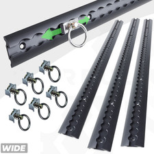 3x rear load cargo track rails locking liner bed 6 tie down fixings lashing hold