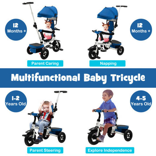 Folding tricycle baby stroller - baby,