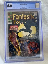 FANTASTIC FOUR #52 1st Black Panther Marvel 1966 New Slab CGC 4.0 OW/W