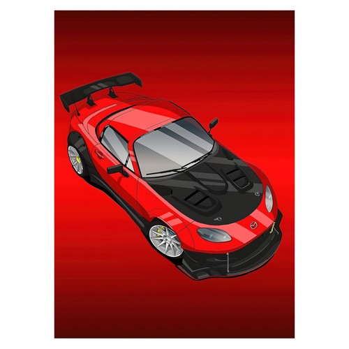 Red sports car - car, digital
