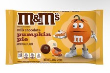 210g Bag Pumpkin Pie Flavour Milk Chocolate M&Ms MNMs m and ms American Candy