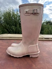 Genuine Hunter Kids Girl's High Wellies ~ Uk Size 13 ~ Nebula Bella Pink RRP £60