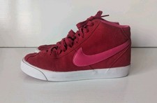 Nike Bruin Mid Trainers Red Suede Women's Ankle Trainers Size 5
