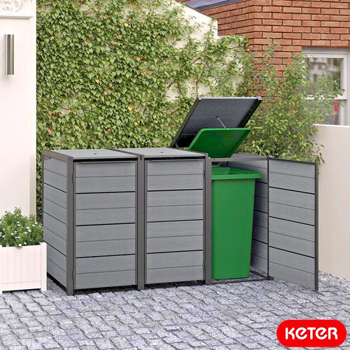 Triple wheelie bin storage - wheelie,