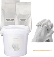 Navaris Family Hand Casting Kit - Moulding and Plaster Powder Set for 3D Casts 