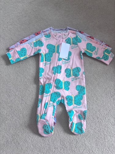 Next baby girl sleepsuits - baby, 0-3