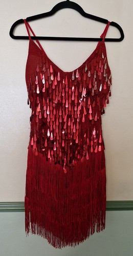 Red flapper dress - red, size