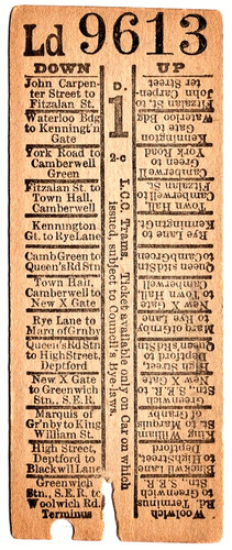 Tram ticket london county - tram,