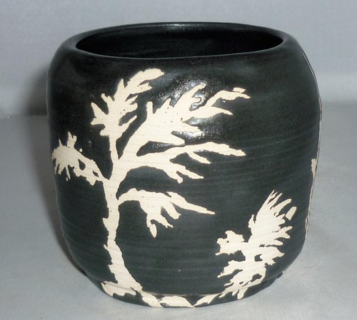 Unusual hand made brown cream - brown,