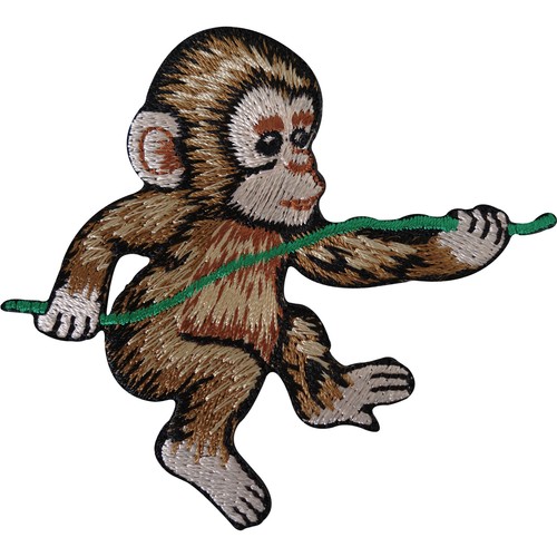 Monkey embroidered iron sew - iron, /