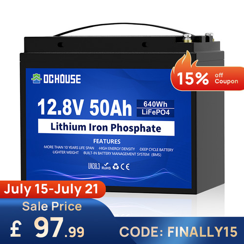 12v 50ah lifepo4 battery - 50ah,