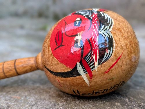 Vintage wooden maracas shaker - maracas,